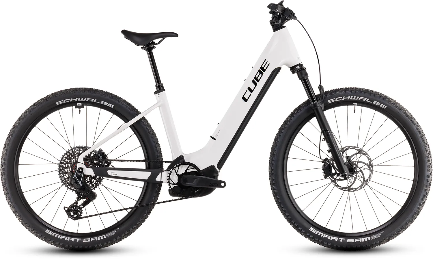 Cube 2025 Reaction Hybrid SLT metallicwhite´n´black 800 (Wave)