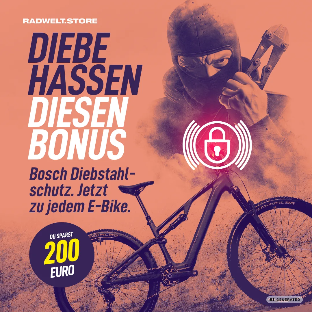 E-Bike mit Bosch Diebstahlschutz-Aktion