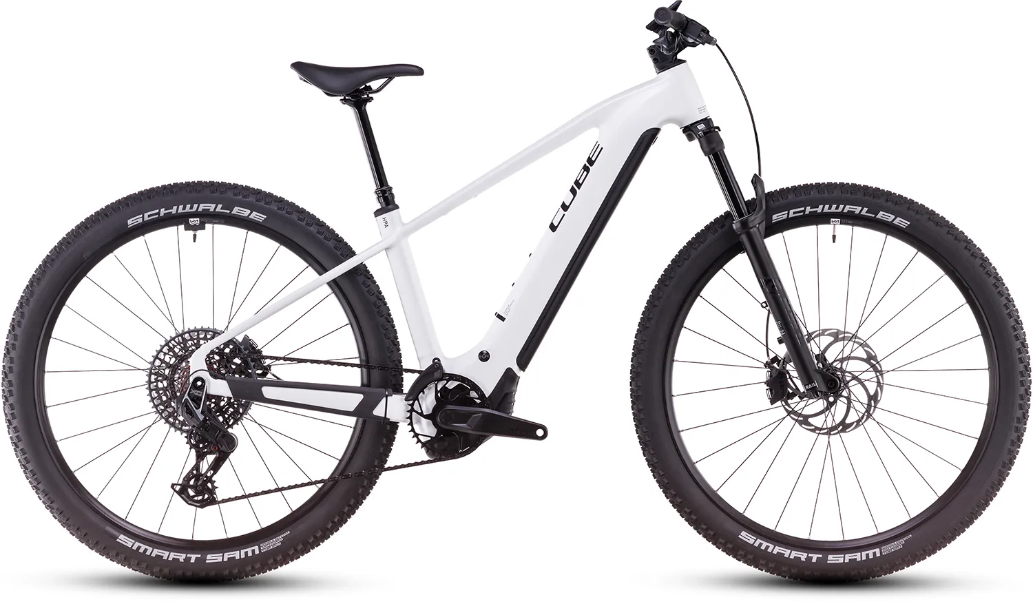 Cube 2025 Reaction Hybrid SLT metallicwhite´n´black 800 (Diamant)